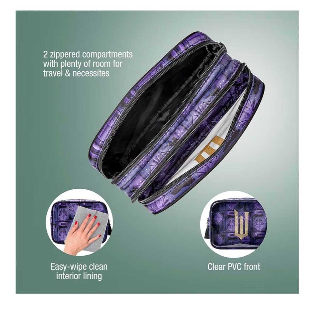 Conair Wicked Purple Double Zip Organizer - Makeup Organizer AND BRUSH NEW - Picture 4 of 8